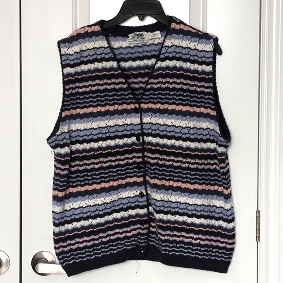 Vintage Northern Reflections Crochet Vest - Picture 1 of 6
